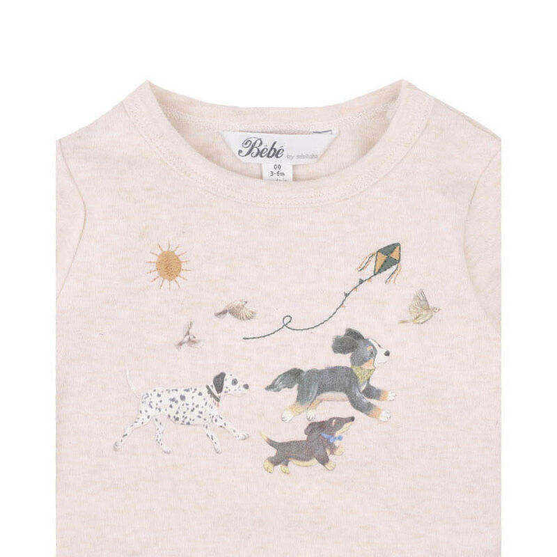 B&eacute;b&eacute; Otto Dogs Organic Ls Bodysuit image number 3